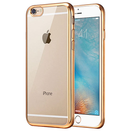 Ultra-thin Transparent TPU Soft Case T21 for Apple iPhone SE3 2022 Gold