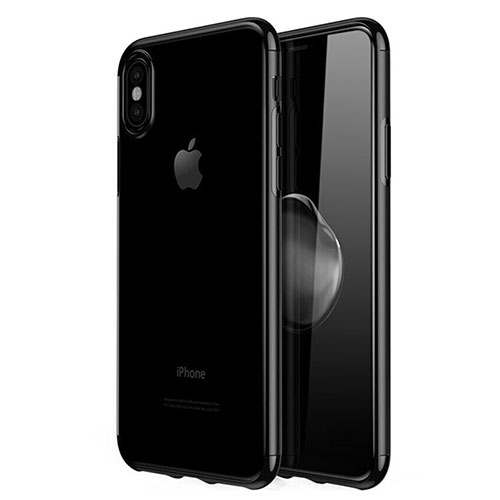Ultra-thin Transparent TPU Soft Case V02 for Apple iPhone Xs Black