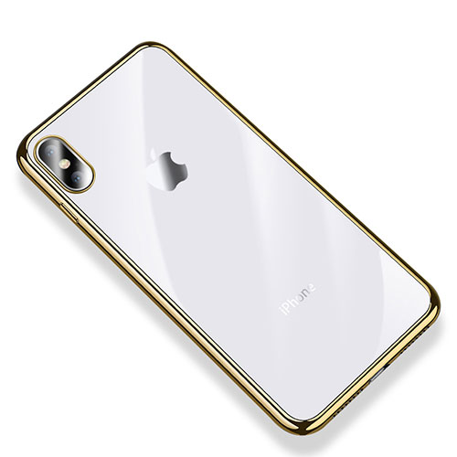 Ultra-thin Transparent TPU Soft Case V03 for Apple iPhone Xs Max Gold