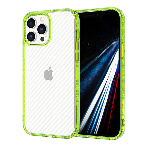 Ultra-thin Transparent TPU Soft Case YJ1 for Apple iPhone 13 Pro Max Green