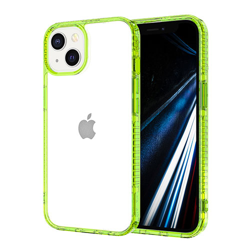 Ultra-thin Transparent TPU Soft Case YJ2 for Apple iPhone 13 Green