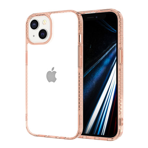 Ultra-thin Transparent TPU Soft Case YJ2 for Apple iPhone 13 Pink