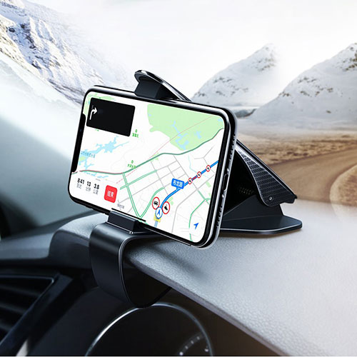 Universal Car Dashboard Mount Clip Cell Phone Holder Cradle Z04 Black