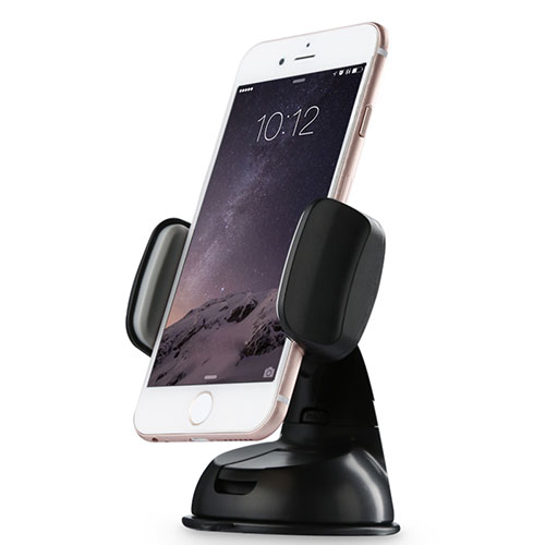 Universal Car Suction Cup Mount Cell Phone Holder Cradle H05 Black