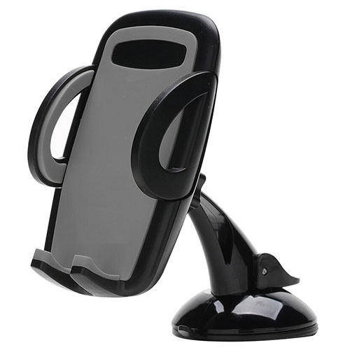 Universal Car Suction Cup Mount Cell Phone Holder Cradle H09 Black