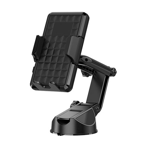 Universal Car Suction Cup Mount Cell Phone Holder Cradle H17 Black