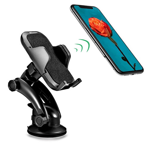 Universal Car Suction Cup Mount Cell Phone Holder Cradle H23 Black
