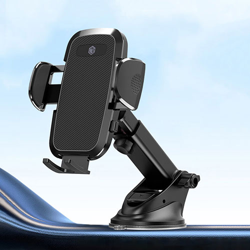 Universal Car Suction Cup Mount Cell Phone Holder Cradle N05 Black