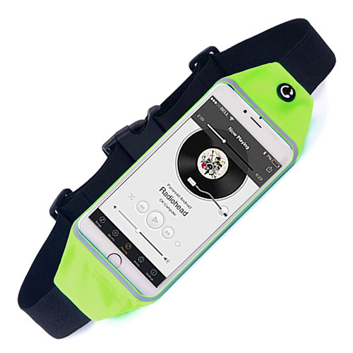 Universal Gym Sport Running Jog Belt Loop Strap Case Green