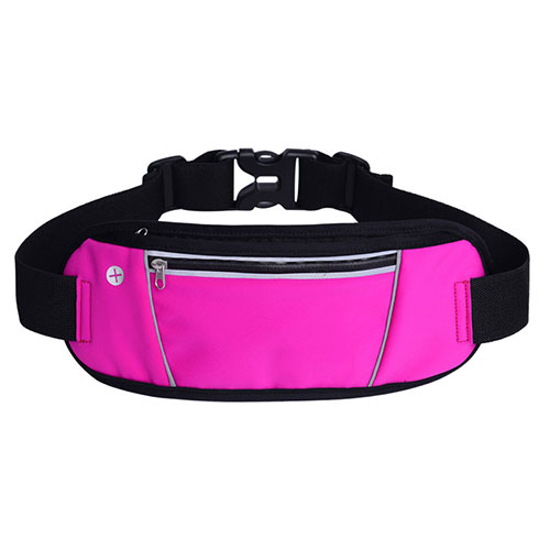 Universal Gym Sport Running Jog Belt Loop Strap Case S02 Hot Pink