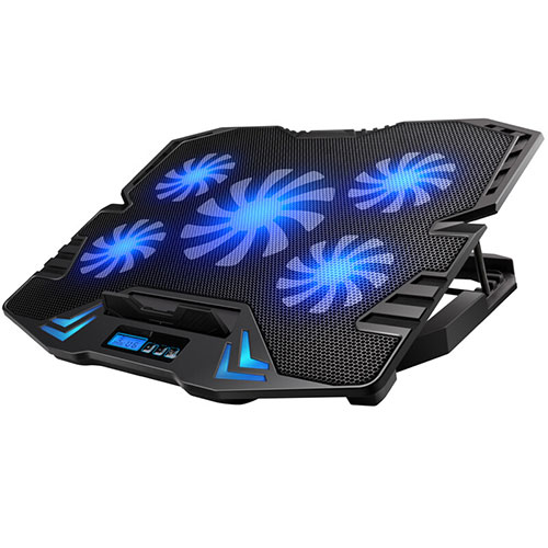 Universal Laptop Stand Notebook Holder Cooling Pad USB Fans 9 inch to 16 inch M14 for Apple MacBook Air 11 inch Black