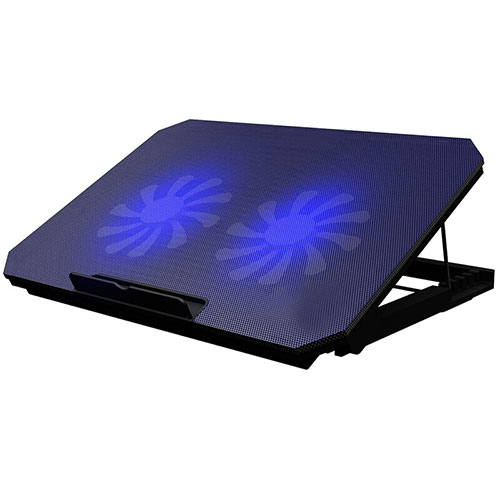 Universal Laptop Stand Notebook Holder Cooling Pad USB Fans 9 inch to 16 inch M19 for Apple MacBook Air 13 inch Black