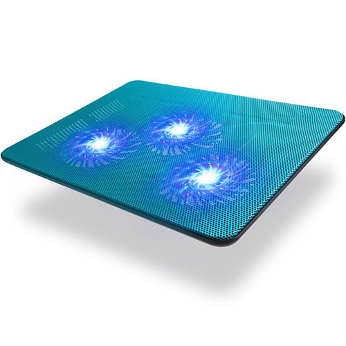 Universal Laptop Stand Notebook Holder Cooling Pad USB Fans 9 inch to 17 inch L04 for Apple MacBook Pro 15 inch Blue