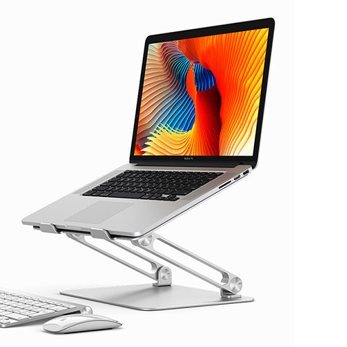 Universal Laptop Stand Notebook Holder K02 for Samsung Galaxy Book Flex 13.3 NP930QCG Silver