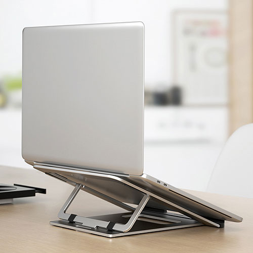 Universal Laptop Stand Notebook Holder K04 for Samsung Galaxy Book Flex 13.3 NP930QCG Silver