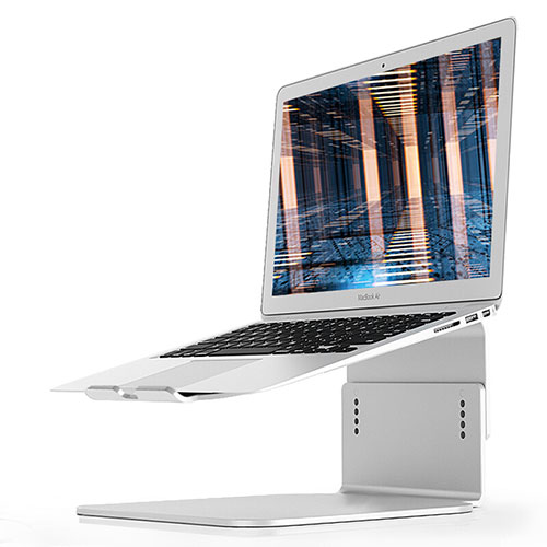 Universal Laptop Stand Notebook Holder S09 for Samsung Galaxy Book Flex 15.6 NP950QCG Silver
