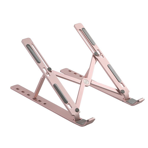 Universal Laptop Stand Notebook Holder T07 for Huawei MateBook D15 (2020) 15.6 Rose Gold