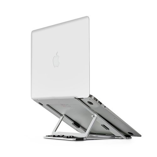 Universal Laptop Stand Notebook Holder T08 for Samsung Galaxy Book Flex 15.6 NP950QCG Silver