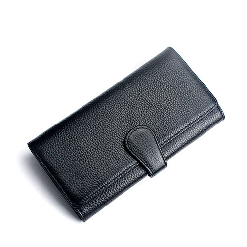 Universal Leather Wristlet Wallet Handbag Case K02 Black
