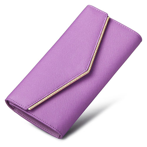 Universal Leather Wristlet Wallet Handbag Case K03 Purple