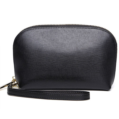 Universal Leather Wristlet Wallet Handbag Case K08 Black
