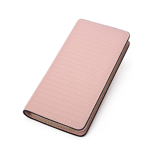 Universal Leather Wristlet Wallet Handbag Case K10 Pink