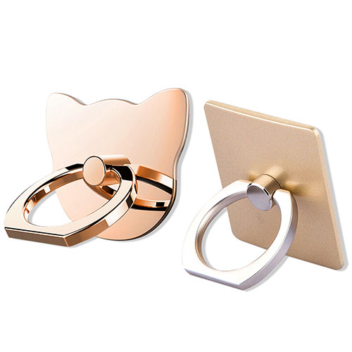 Universal Mobile Phone Finger Ring Stand Holder 2PCS Gold