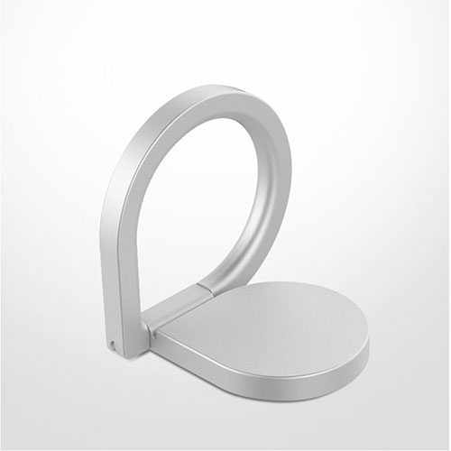 Universal Mobile Phone Magnetic Finger Ring Stand Holder Z08 Silver