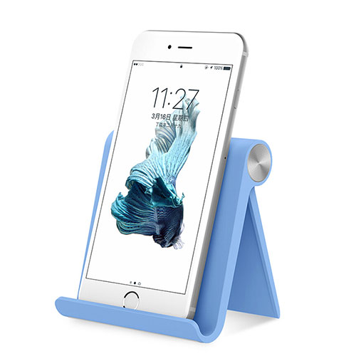 Universal Mobile Phone Stand Smartphone Holder for Desk Sky Blue