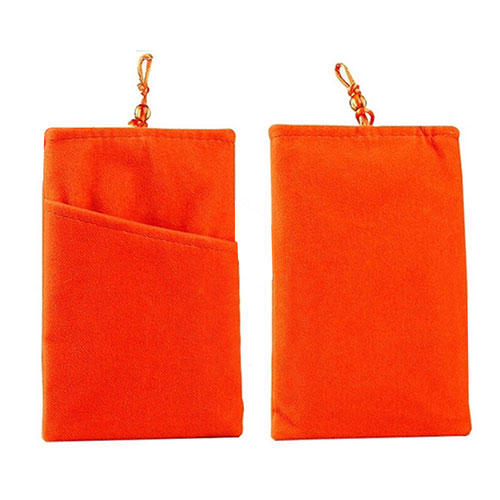 Universal Sleeve Velvet Bag Pouch Tow Pocket Orange