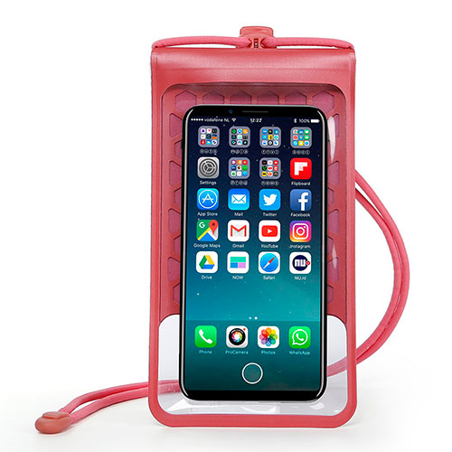 Universal Waterproof Cover Dry Bag Underwater Pouch W15 Red