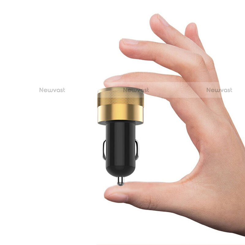 3.1A Car Charger Adapter Dual USB Twin Port Cigarette Lighter USB Charger Universal Fast Charging U06 Black