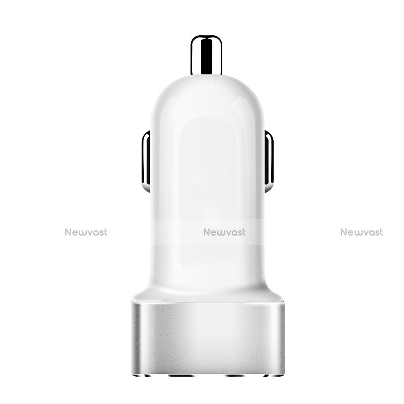 3.1A Car Charger Adapter Dual USB Twin Port Cigarette Lighter USB Charger Universal Fast Charging White