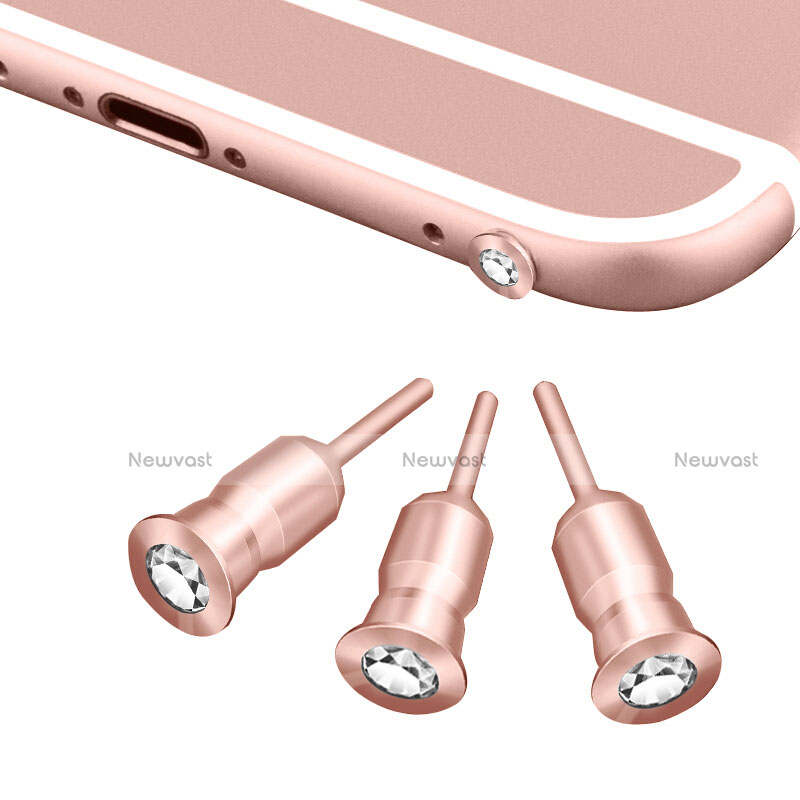 3.5mm Anti Dust Cap Earphone Jack Plug Cover Protector Plugy Stopper Universal D02 Rose Gold
