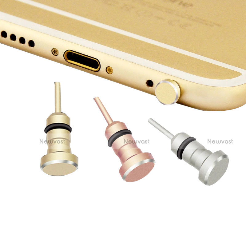 3.5mm Anti Dust Cap Earphone Jack Plug Cover Protector Plugy Stopper Universal D04 Gold