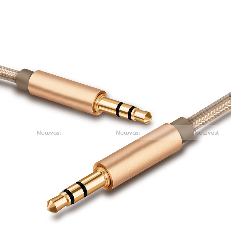 3.5mm Male to Male Stereo Aux Auxiliary Audio Extension Cable A01 Gold