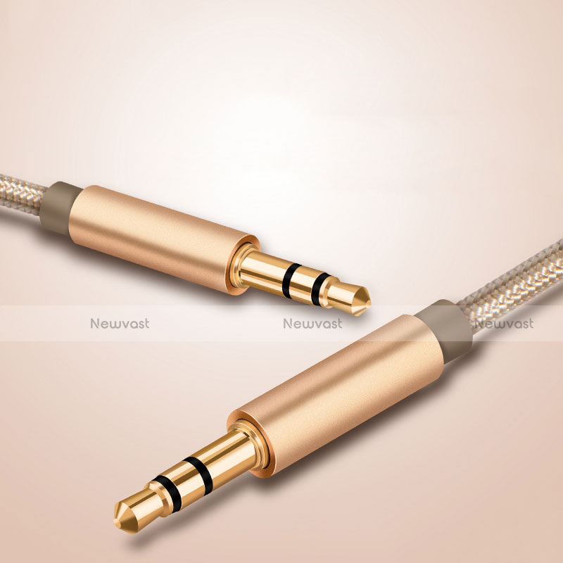 3.5mm Male to Male Stereo Aux Auxiliary Audio Extension Cable A01 Gold