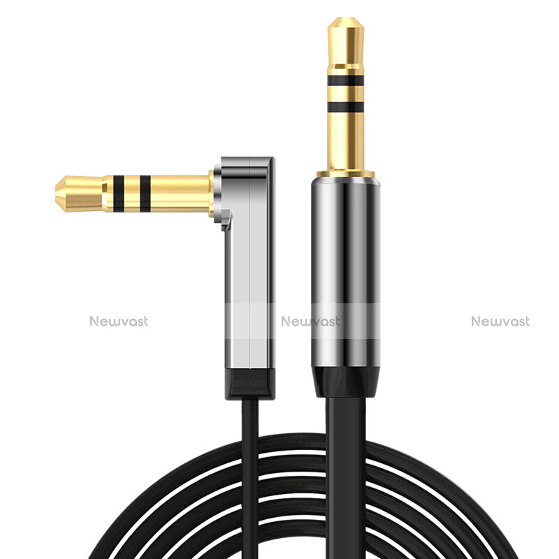 3.5mm Male to Male Stereo Aux Auxiliary Audio Extension Cable A02 Black