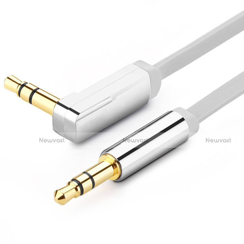 3.5mm Male to Male Stereo Aux Auxiliary Audio Extension Cable A02 White