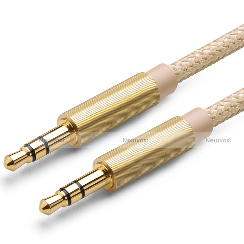 3.5mm Male to Male Stereo Aux Auxiliary Audio Extension Cable A04 Gold