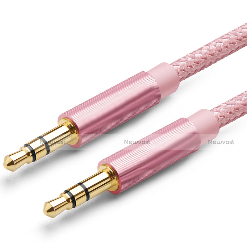 3.5mm Male to Male Stereo Aux Auxiliary Audio Extension Cable A04 Pink