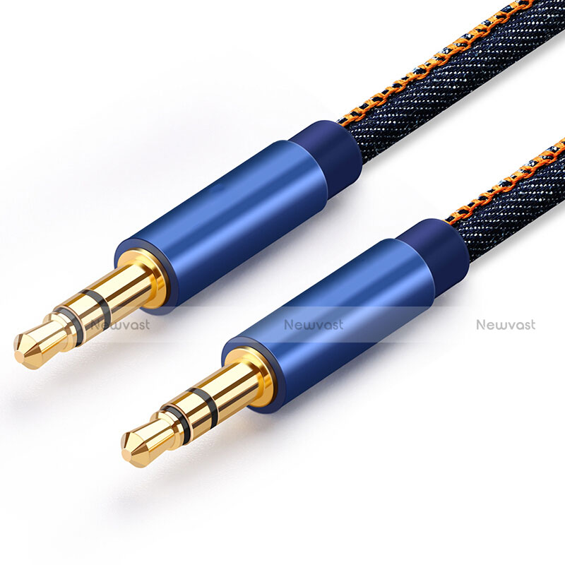 3.5mm Male to Male Stereo Aux Auxiliary Audio Extension Cable A05 Blue