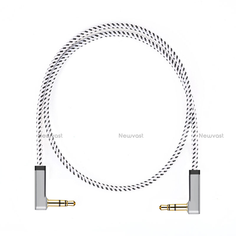 3.5mm Male to Male Stereo Aux Auxiliary Audio Extension Cable A13 Silver