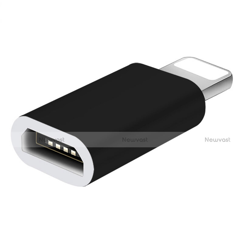 Android Micro USB to Lightning USB Cable Adapter H01 for Apple iPad Pro 12.9 (2018) Black