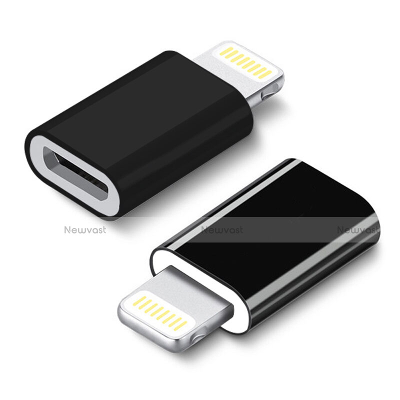 Android Micro USB to Lightning USB Cable Adapter H01 for Apple iPhone 13 Mini Black
