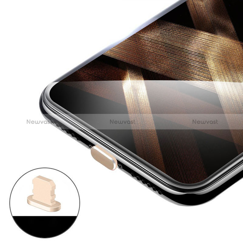 Anti Dust Cap Lightning Jack Plug Cover Protector Plugy Stopper Universal H02 for Apple iPhone 11 Pro Max Gold