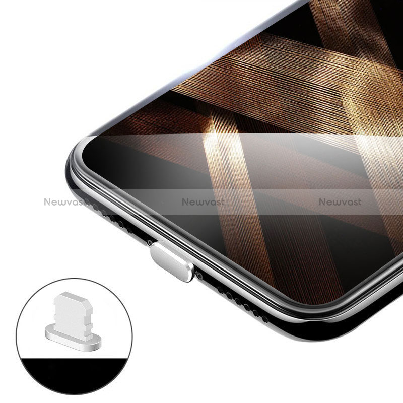 Anti Dust Cap Lightning Jack Plug Cover Protector Plugy Stopper Universal H02 for Apple iPhone 11 Pro Max Silver