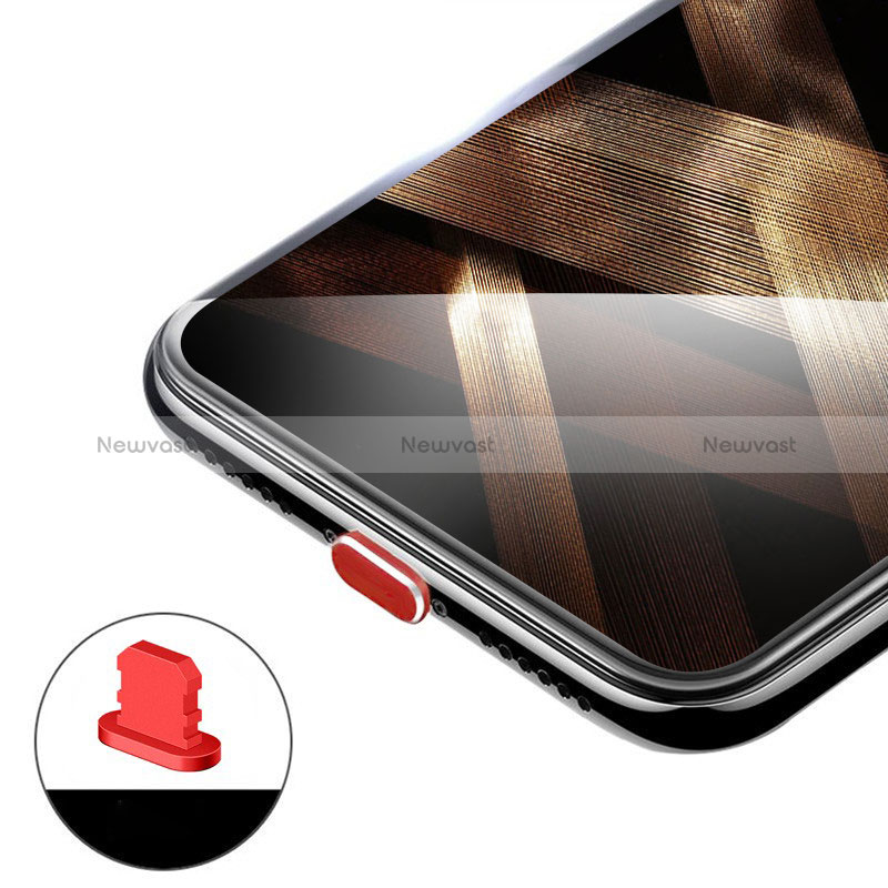 Anti Dust Cap Lightning Jack Plug Cover Protector Plugy Stopper Universal H02 for Apple iPhone 13 Pro Red