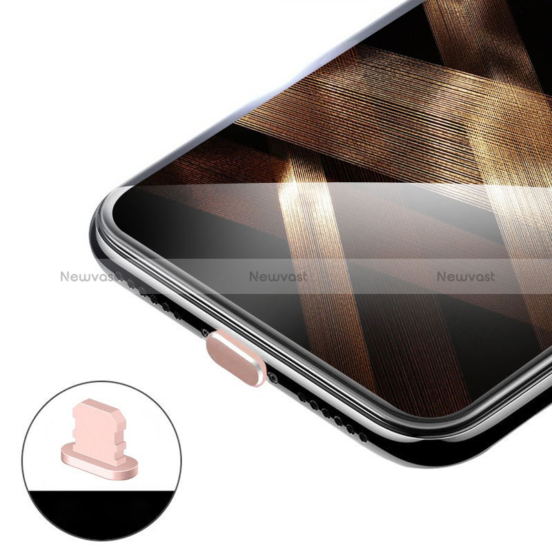 Anti Dust Cap Lightning Jack Plug Cover Protector Plugy Stopper Universal H02 for Apple iPhone 14 Plus Rose Gold