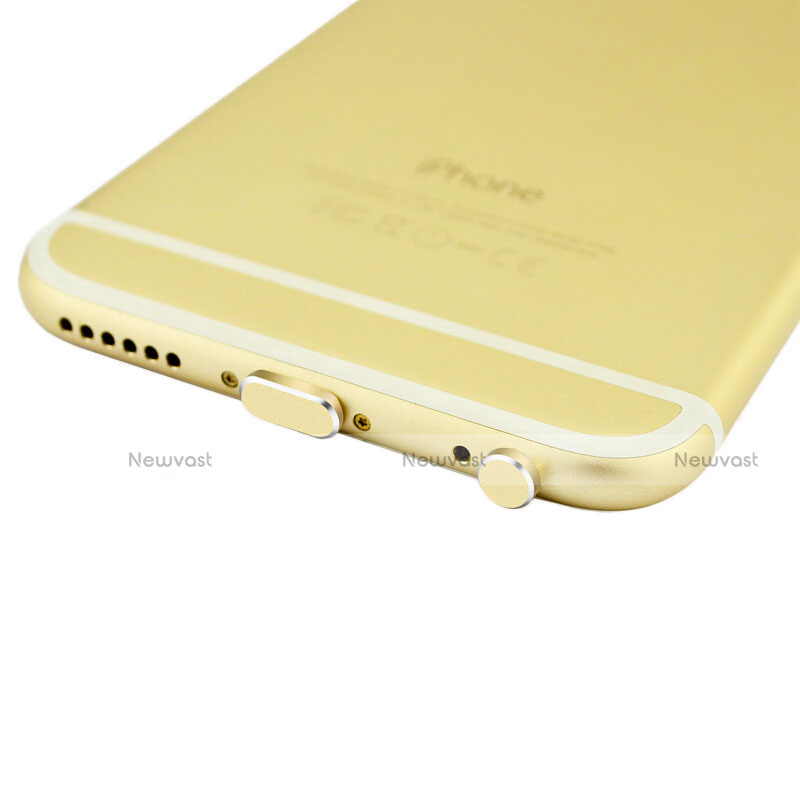 Anti Dust Cap Lightning Jack Plug Cover Protector Plugy Stopper Universal J01 for Apple iPad 10.2 (2020) Gold
